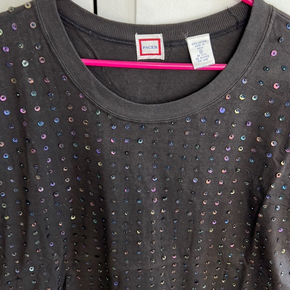 Acer Tops - 6 For $10 Acer Women's Gray Sequin Tee
